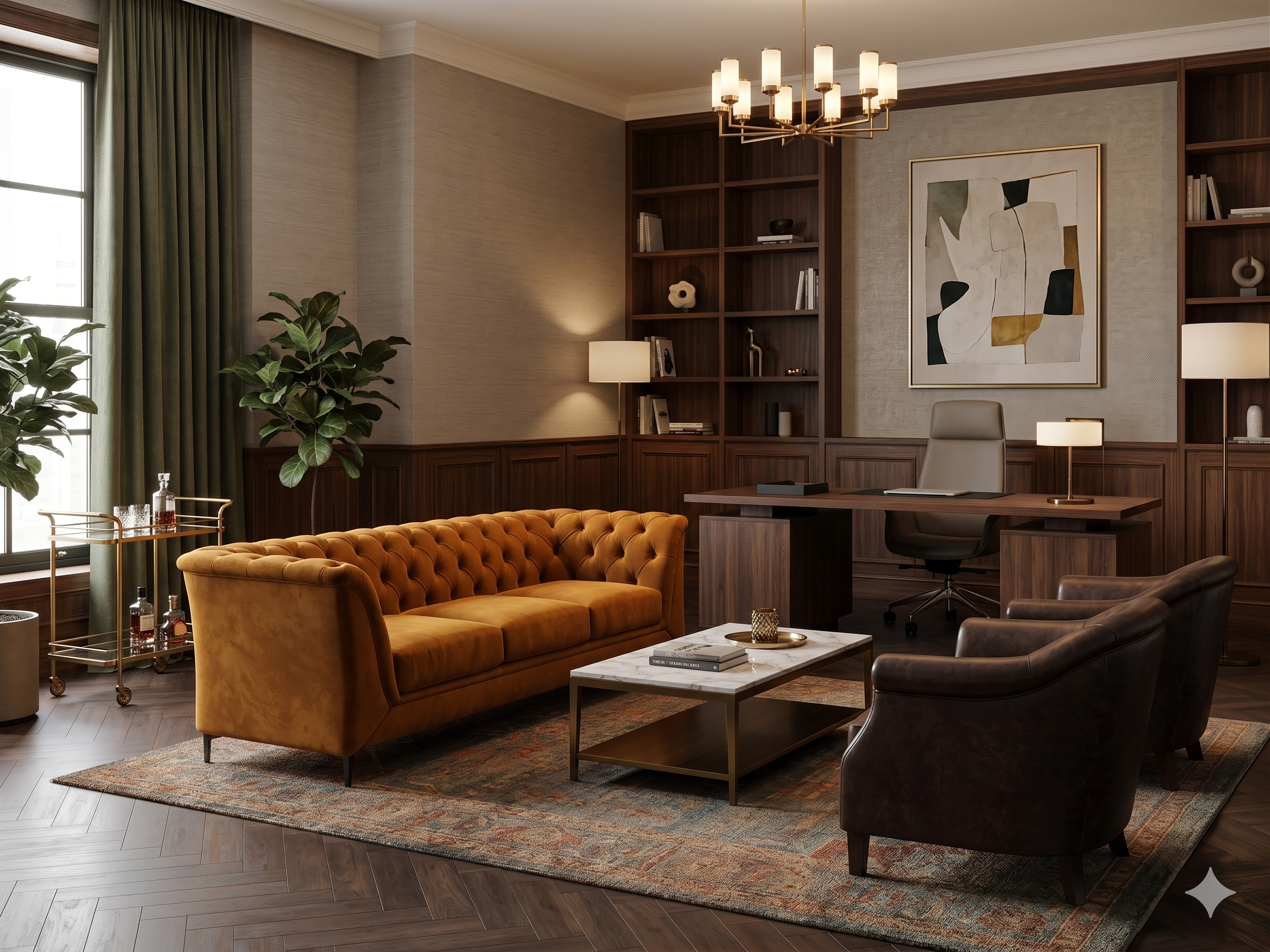 Poltronas clássicas para escritório Modelo Versalhes - Luanda